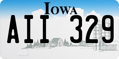 IA license plate AII329
