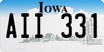 IA license plate AII331