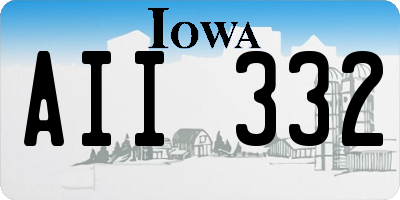 IA license plate AII332