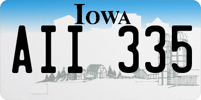 IA license plate AII335