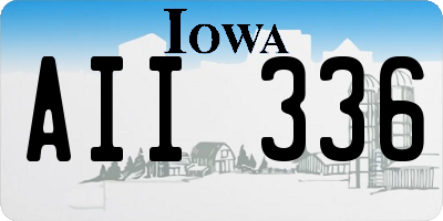 IA license plate AII336