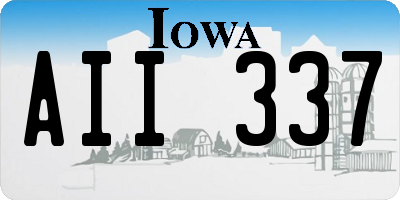 IA license plate AII337