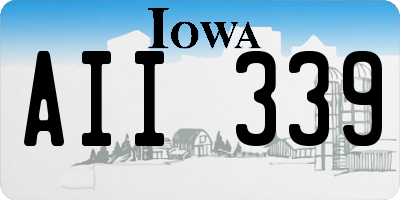 IA license plate AII339
