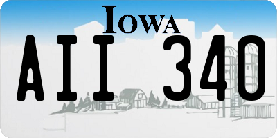 IA license plate AII340