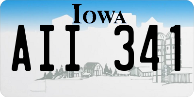 IA license plate AII341