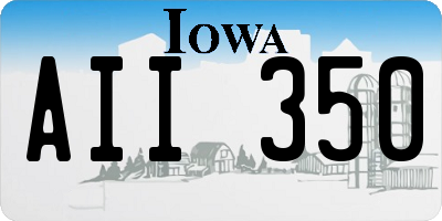IA license plate AII350