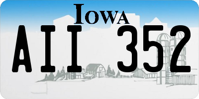 IA license plate AII352