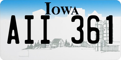 IA license plate AII361