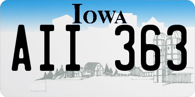 IA license plate AII363