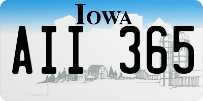 IA license plate AII365