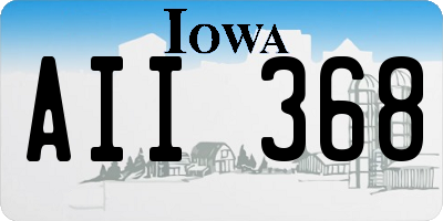 IA license plate AII368