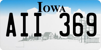 IA license plate AII369