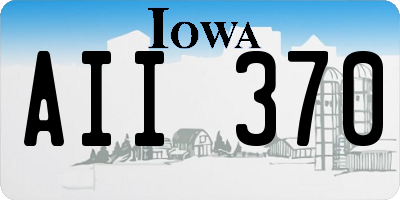 IA license plate AII370
