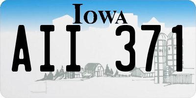 IA license plate AII371