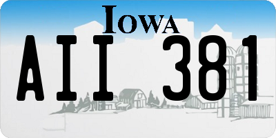 IA license plate AII381