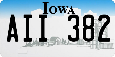 IA license plate AII382