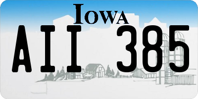 IA license plate AII385