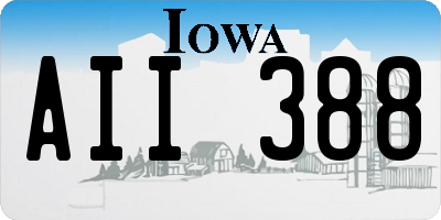 IA license plate AII388