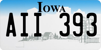 IA license plate AII393