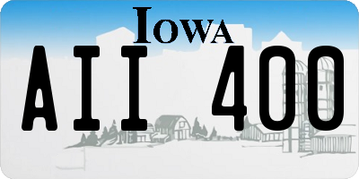 IA license plate AII400