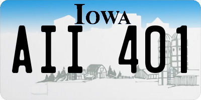 IA license plate AII401