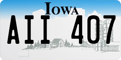IA license plate AII407