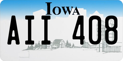 IA license plate AII408