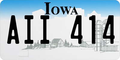 IA license plate AII414