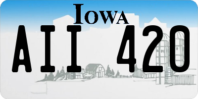 IA license plate AII420