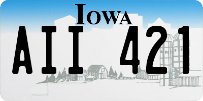 IA license plate AII421