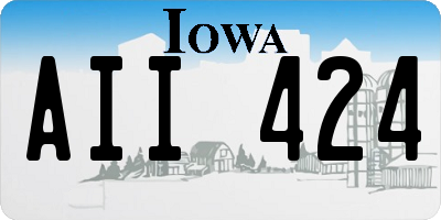 IA license plate AII424