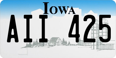 IA license plate AII425