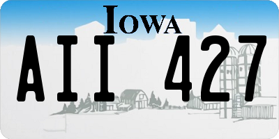 IA license plate AII427