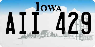IA license plate AII429