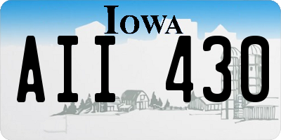 IA license plate AII430