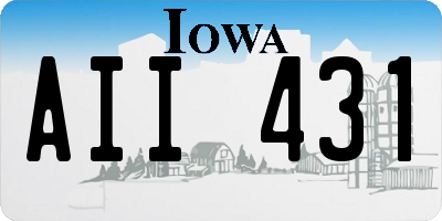 IA license plate AII431