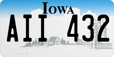 IA license plate AII432