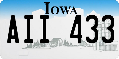 IA license plate AII433