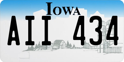 IA license plate AII434