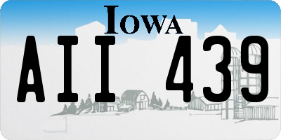 IA license plate AII439