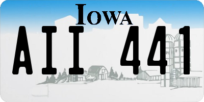 IA license plate AII441