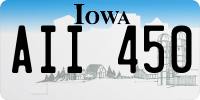 IA license plate AII450