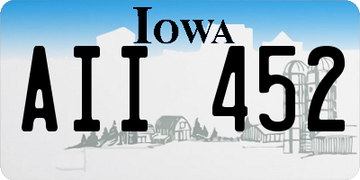 IA license plate AII452