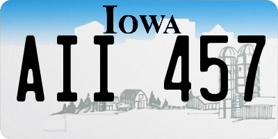 IA license plate AII457