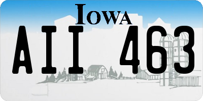 IA license plate AII463