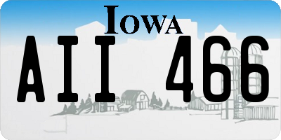 IA license plate AII466