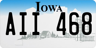 IA license plate AII468