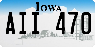 IA license plate AII470