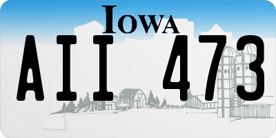 IA license plate AII473