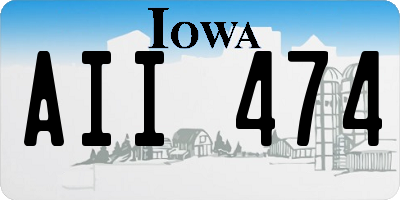 IA license plate AII474